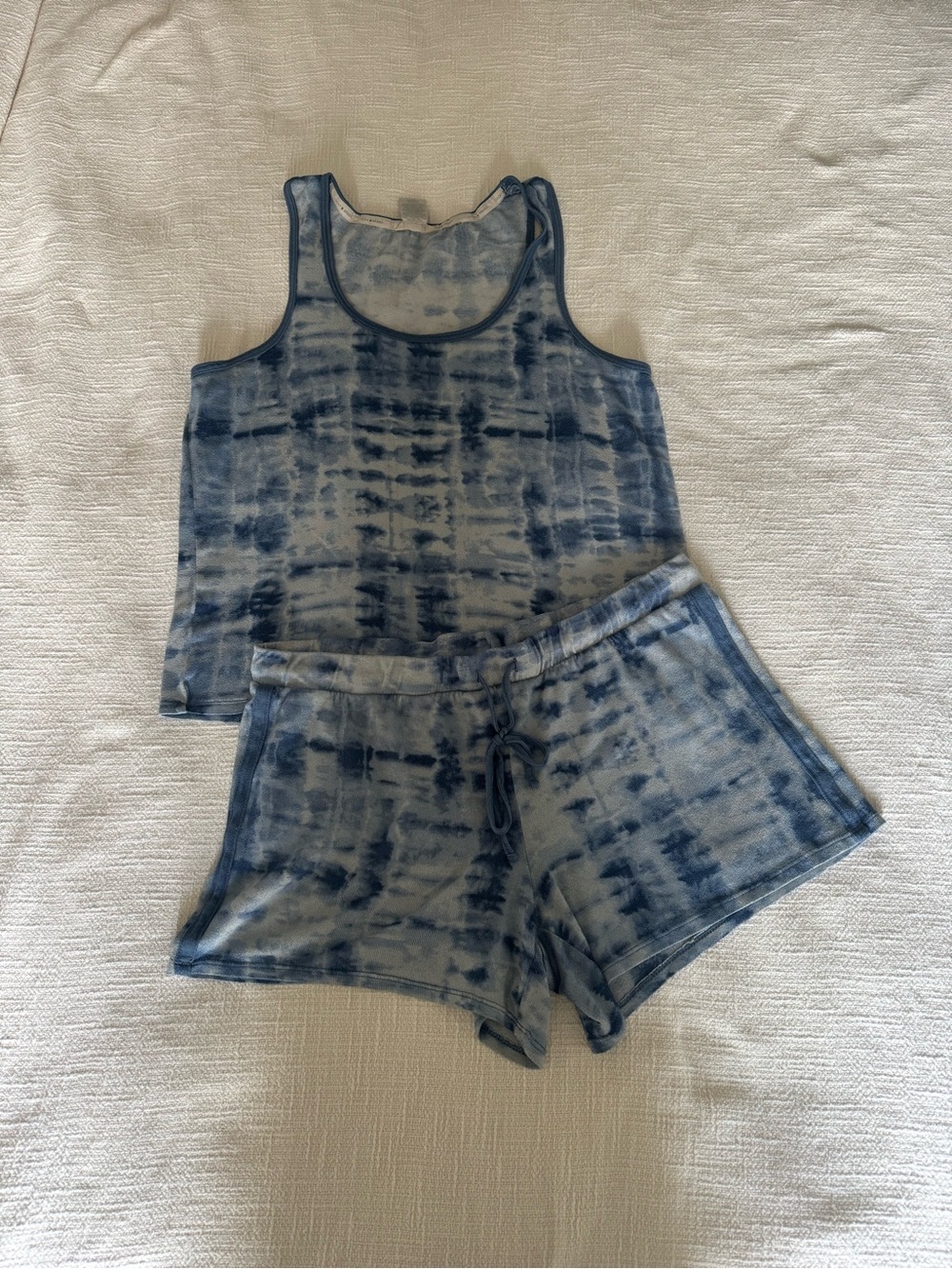 Lucky Brand Blue Tie-Dye Tank & Short Pajama Set